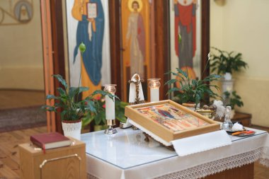 church accessories for the priest's service are made of gold