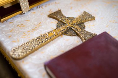 church accessories for the priest's service are made of gold