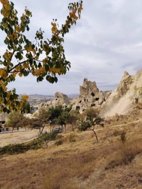 Türkiye 'nin Kapadokya kentindeki güzel dağ manzarası