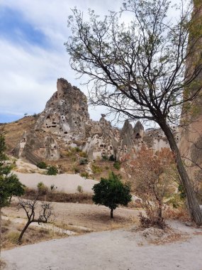 Türkiye 'nin Kapadokya kentindeki güzel dağ manzarası