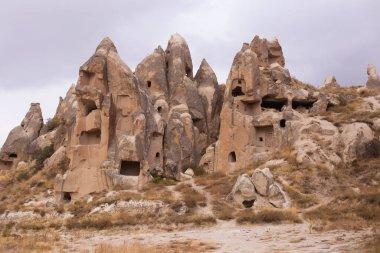 Türkiye 'nin Kapadokya kentindeki güzel dağ manzarası