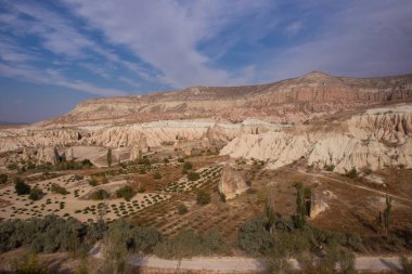 Türkiye 'nin Kapadokya kentindeki güzel dağ manzarası