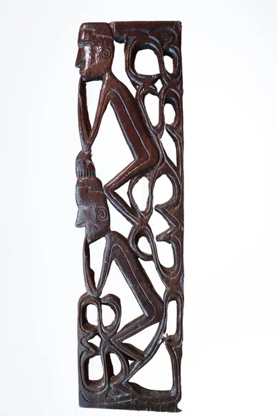 Het Kewenak Standbeeld Een Houten Standbeeld Afkomstig Uit Papoea — Stockfoto