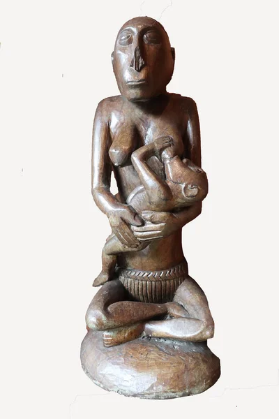 Het Kewenak Standbeeld Een Houten Standbeeld Afkomstig Uit Papoea — Stockfoto