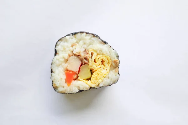 Kimbap Gimbap Bap 재료로 김밥이다 배경에 고립됨 — 스톡 사진