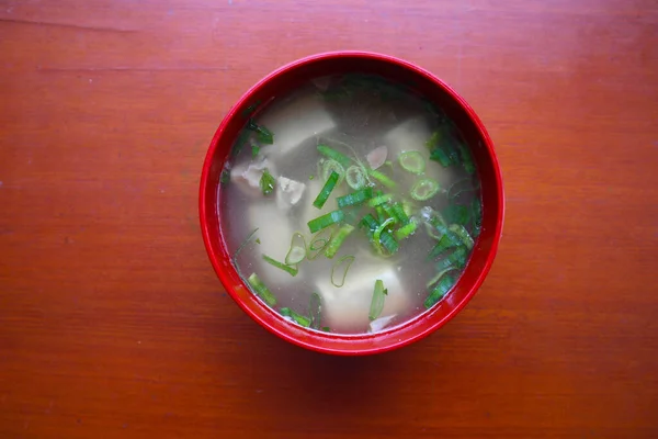 Miso Soup Japanese Miso Soup Bowl Table Japanese Cuisine Form — Stock Photo, Image