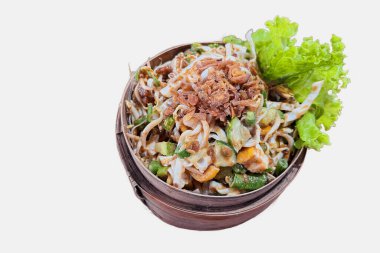 karedok, traditional salad from sunda indonesia, isolated on white background clipart
