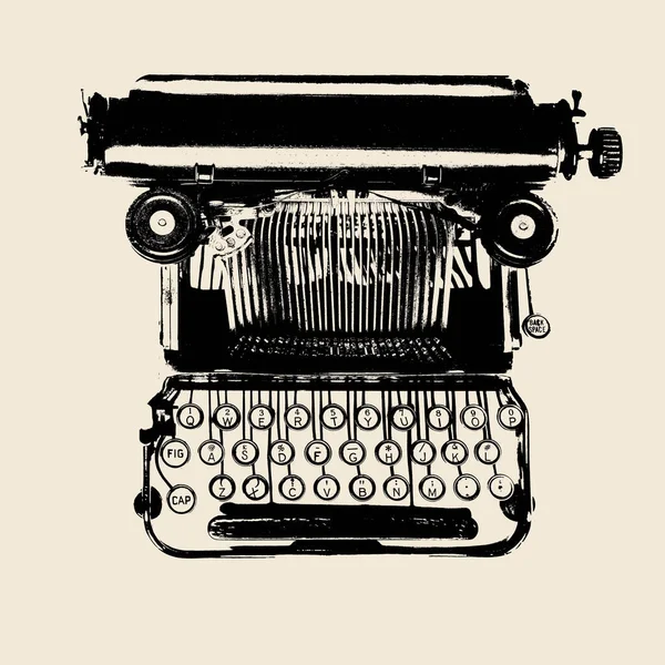 Desenho Estilizado Uma Máquina Escrever — Fotografia de Stock