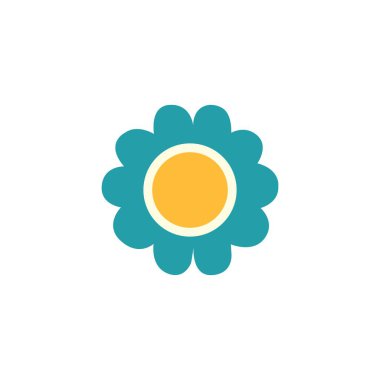 yeşil sarı çiçek vektörü illüstrasyon çiçekli basılabilir izole tasarım elementi