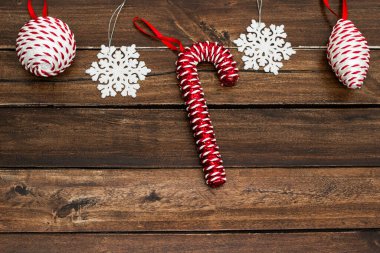 Dekorasyonlu Noel kırsal arkaplanı