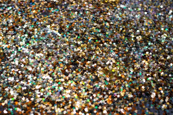 Sfondo Glitter Multicolore Natale Altre Celebrazioni Fondo Nero Una Varietà — Foto Stock