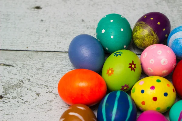 Colorida Colección Huevos Pascua Estampados — Foto de Stock