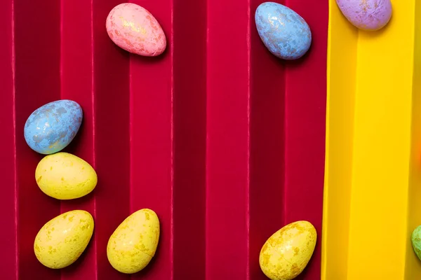 Feliz Pascua Huevos Pascua Color Fondo — Foto de Stock