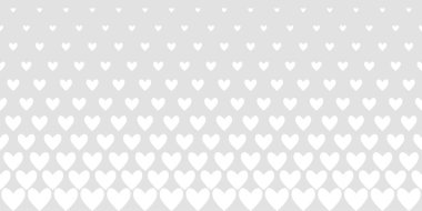 Yarım kalp, kusursuz sınır. Sevgililer Günü deseni. Geometrik vektör arkaplanı.