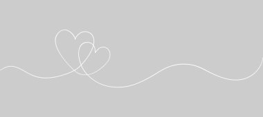 One line drawing heart. Love sign in continuous one line drawing. Minimalistic modern line art. Vector illustration.