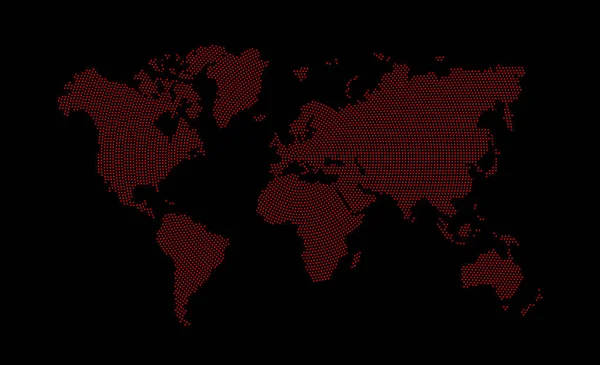 Плямиста Карта Світу Плоский Дизайн Векторні Ілюстрації — стоковий вектор