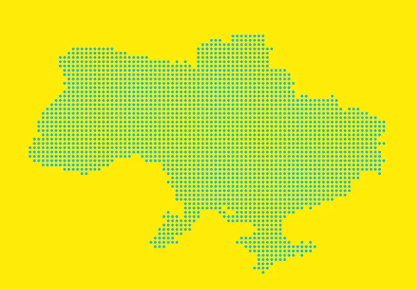 Mapa Pontilhado Ucrânia Design Plano Ilustração Vetorial — Vetor de Stock