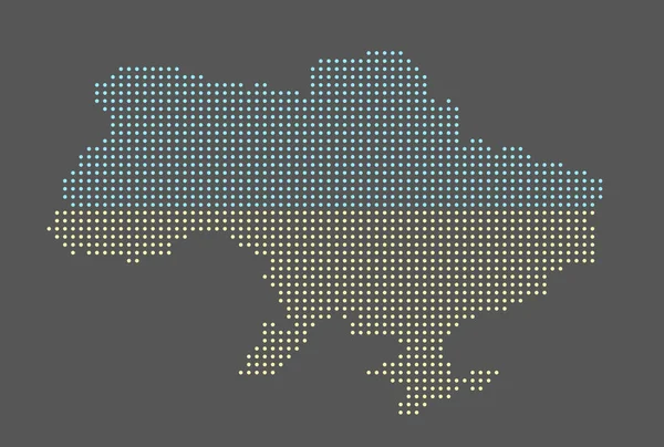 Tečkovaná Mapa Ukrajiny Plochý Design Vektorová Ilustrace — Stockový vektor
