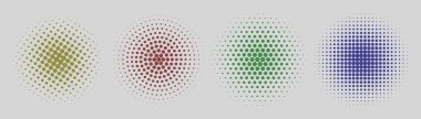 Yarım tonlu daireler. Vektör illüstrasyonu, EPS 10