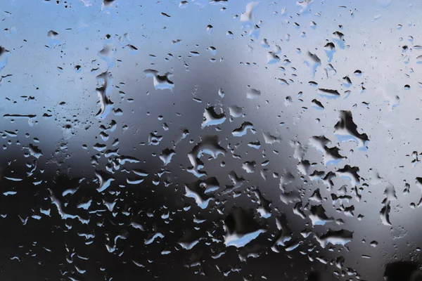 Droppar Fönstret Efter Lång Storm — Stockfoto