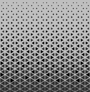 Yarı ton üçgen desen. Soyut geometrik gradyan arkaplan. Vektör illüstrasyonu.