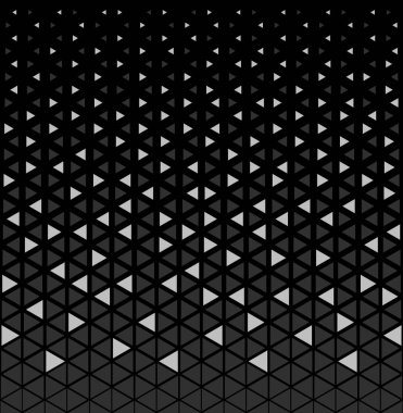 Yarı ton üçgen desen. Soyut geometrik gradyan arkaplan. Vektör illüstrasyonu.