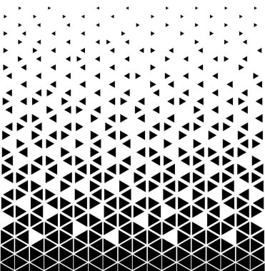 Yarı ton üçgen desen. Soyut geometrik gradyan arkaplan. Vektör illüstrasyonu.
