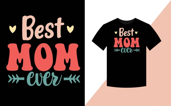 Καλύτερη Μαμά Ποτέ Ημέρα Της Μητέρας Καλύτερο Ρετρό Groovy Shirt — Φωτογραφία Αρχείου