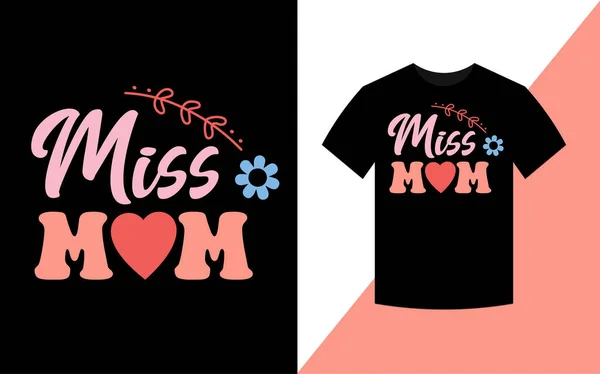 Miss Mom Mother Day Best Retro Groovy Shirt Design — Stock Photo, Image
