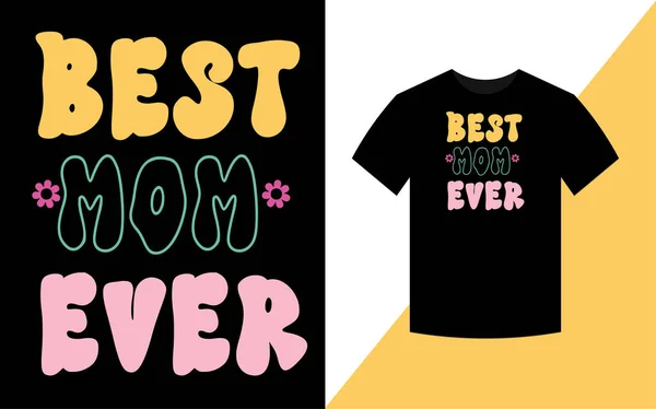 Καλύτερη Μαμά Ποτέ Ημέρα Της Μητέρας Καλύτερο Ρετρό Groovy Shirt — Φωτογραφία Αρχείου