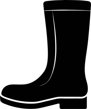 Rubber Rain Boot Silhouette vector Illustration Design clipart