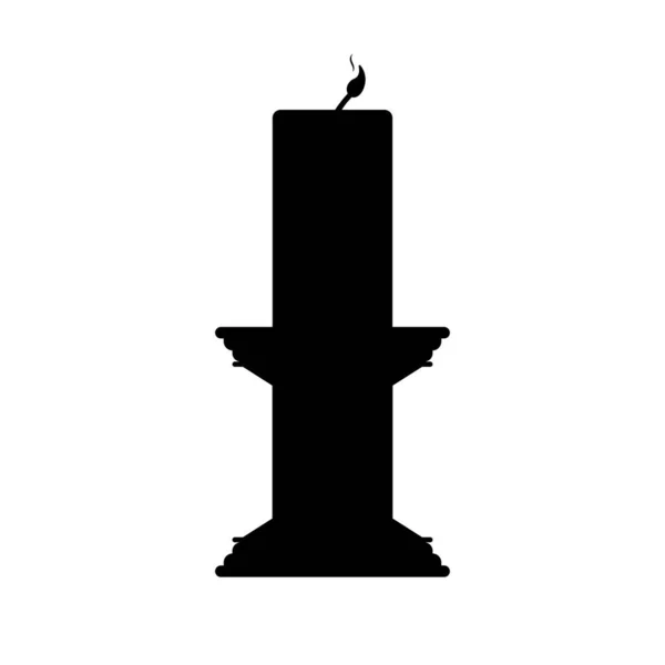 Leuchter Silhouette Schwarz Weiße Icon Design Elemente Auf Isoliertem Weißen — Stockvektor