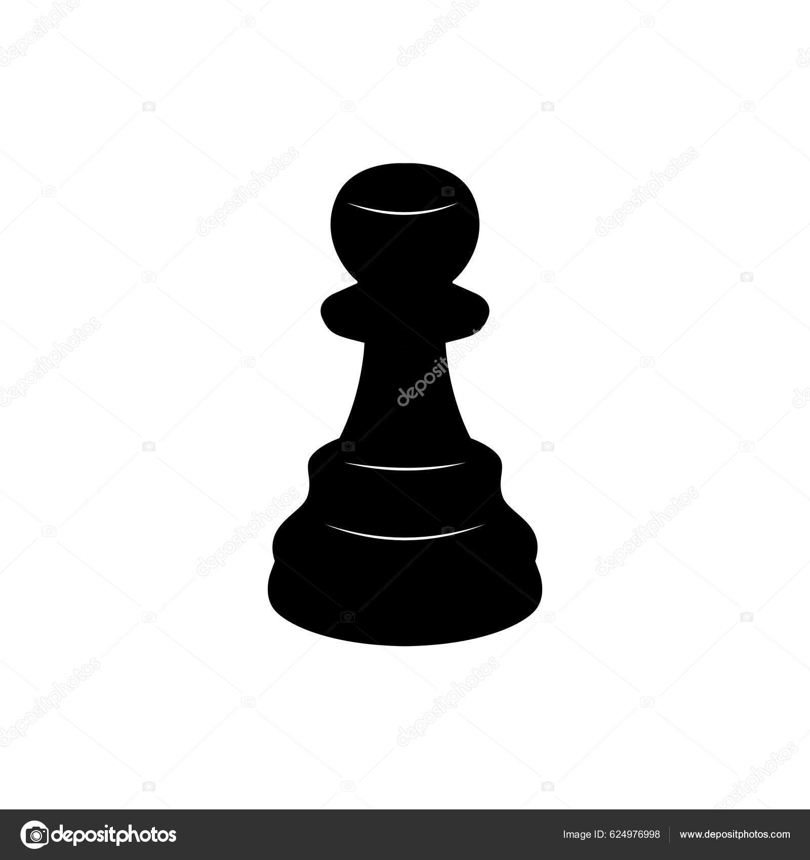 White chess pawn piece on background Royalty Free Vector