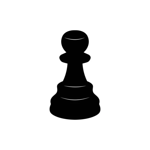 Šachová Figurka Černobílé Prvky Návrhu Ikon Izolovaném Bílém Pozadí — Stockový vektor
