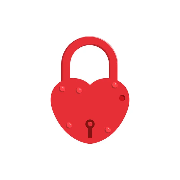 Love Lock Flache Illustration Clean Icon Design Element Auf Isoliertem — Stockvektor