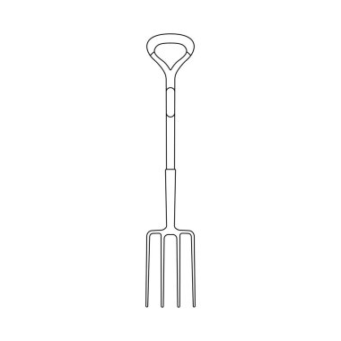 Beyaz Arkaplanda Çatal Özet Simgesi Resimleri Kazılıyor