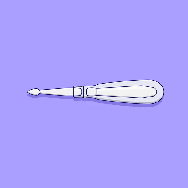 Zubní Výtahy Vektorové Ikony Ilustrace Vektor Chirurgických Nástrojů Plochý Styl — Stockový vektor
