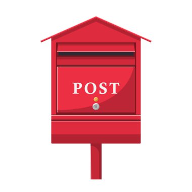 Posta Kutusu Çizimi. İzole edilmiş Beyaz Arkaplanda Temiz Simge Tasarım Elemanı