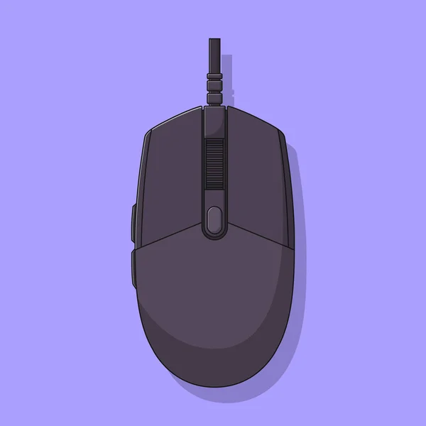 Gaming Mouse Vector Ilustracja Ikona Zarysem Elementu Projektu Clip Art — Wektor stockowy