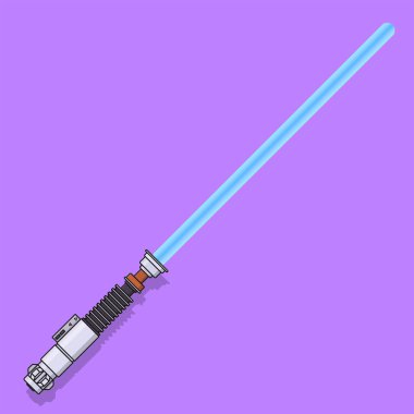 Tasarım Elemanı, Clip Art, Web, İniş Sayfası, Çıkartma, Banner ile Işın Kılıcı Vektörü Simgesi İllüstrasyonu. Düz Çizgi Film Biçimi