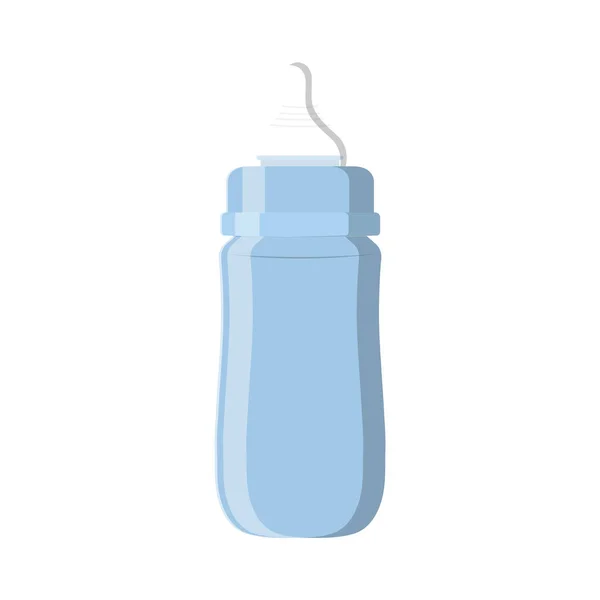 Baby Milk Bottle Flat Illustration Elemen Rancangan Ikon Bersih Pada - Stok Vektor