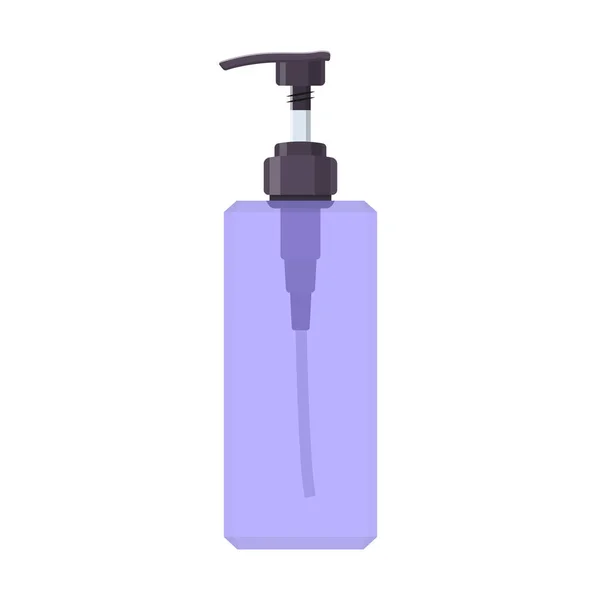 Shampoo Bottle Flat Illustration Dalam Bahasa Inggris Elemen Rancangan Ikon - Stok Vektor