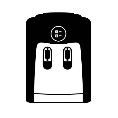 Su giderici silueti. İzole edilmiş Beyaz Arkaplanda Siyah ve Beyaz Simge Tasarım Elemanı