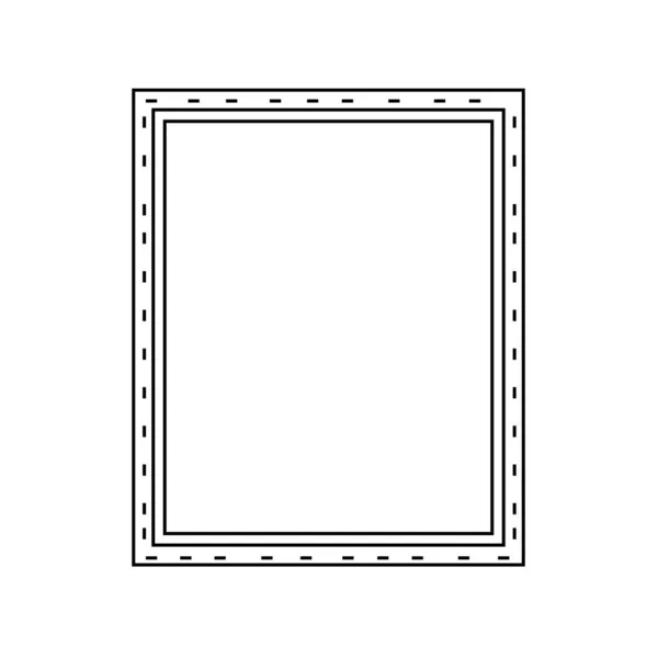Zadní Strana Obrysu Plátna Ikona Ilustrace Bílém Pozadí — Stockový vektor