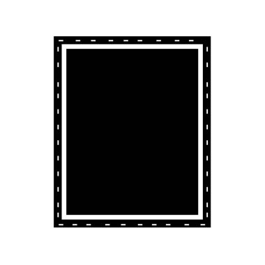 Tablo Siluetinin arkası. İzole edilmiş Beyaz Arkaplanda Siyah ve Beyaz Simge Tasarım Elementleri