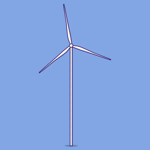Wind Turbine Vector Icon Illustratie Met Overzicht Voor Design Element — Stockvector