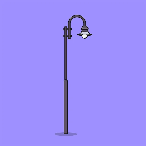 Utcai Lámpa Post Vektor Ikon Illusztráció Vázlatos Design Elem Clip — Stock Vector