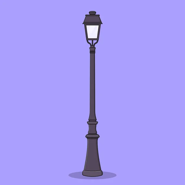 Sokak Lambası Vector İllüstrasyonu Tasarım Elemanı, Clip Art, Web, İniş sayfası, Çıkartma, Banner ile birlikte. Düz Çizgi Film Biçimi