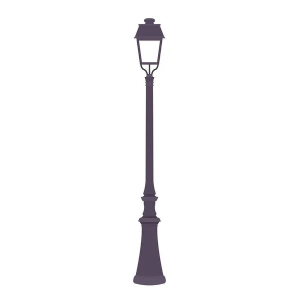 Street Lamp Post Illustration Plate Élément Conception Icône Propre Sur — Image vectorielle