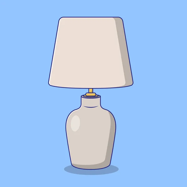 Lámpara Mesa Vector Icono Ilustración Con Contorno Para Elemento Diseño — Vector de stock